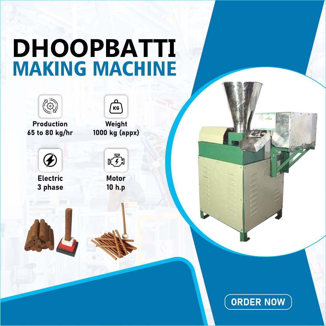 Looking for a Low-Investment Manufacturing Business? A Dhoopbatti Making Machine Could Be the Right Choice